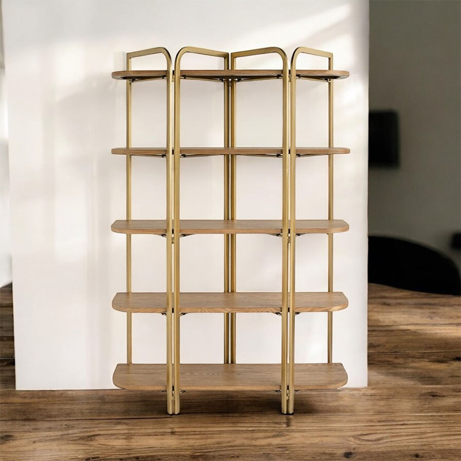 ウッドシェルフ 5段 高さ179cm