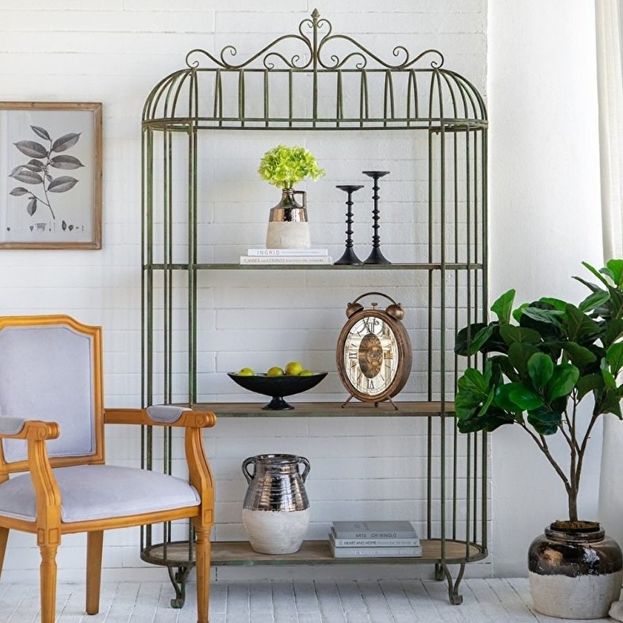 アイアン＆ウッドシェルフ 3段 高さ203cm