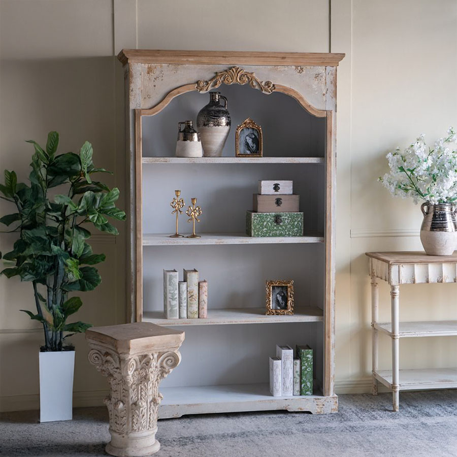 フレンチシャビー シェルフ 4段 高さ210cm