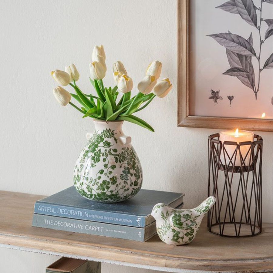 グリーンリーフ バードオブジェ 高さ10.5cm