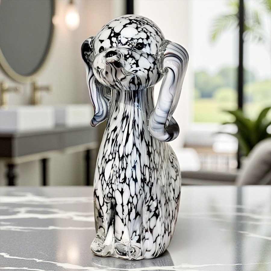 ガラス ドッグ オブジェ