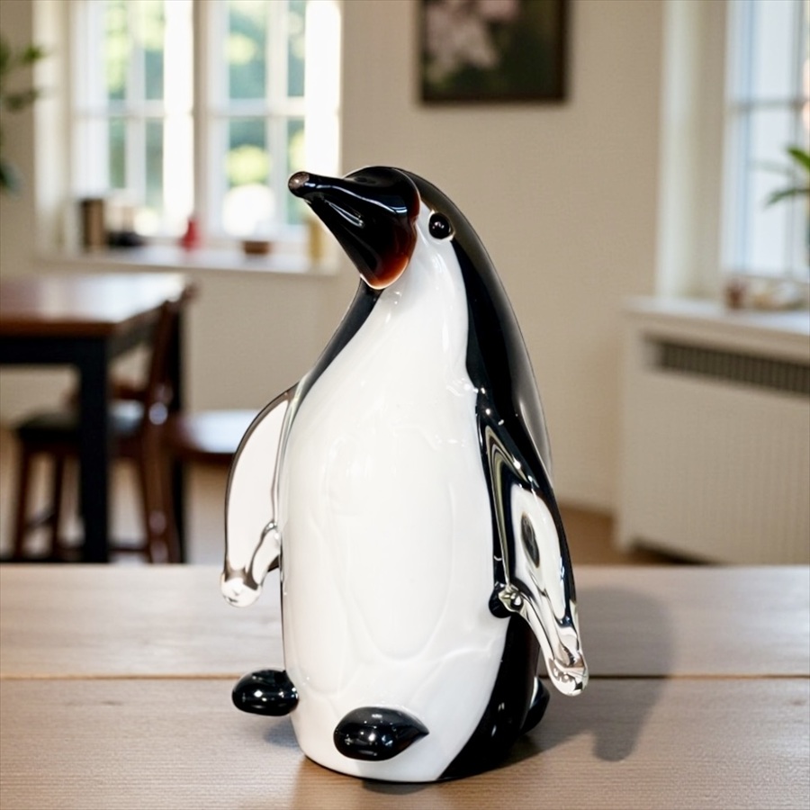 ガラス ペンギン オブジェ