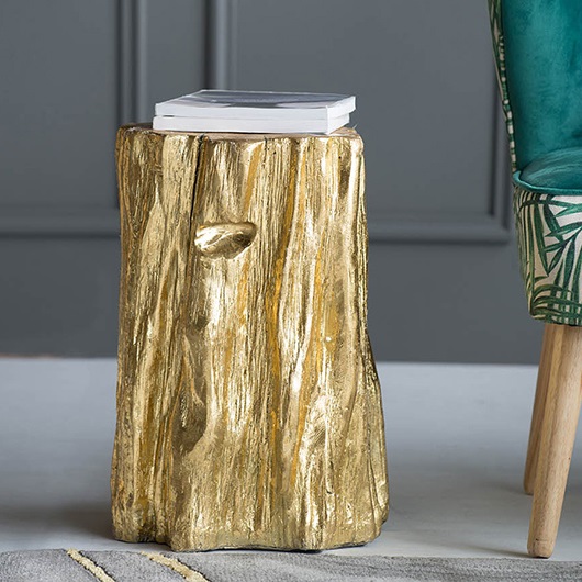 モダンインテリア・スツール・サイドテーブル・ゴールド