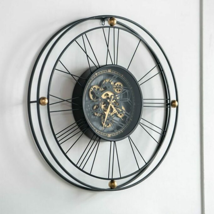 モダン・掛時計・歯車・大