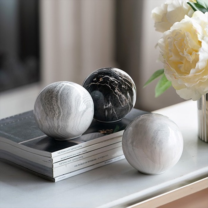 モダン・陶器 ボール・3個セット・GRAY グレー