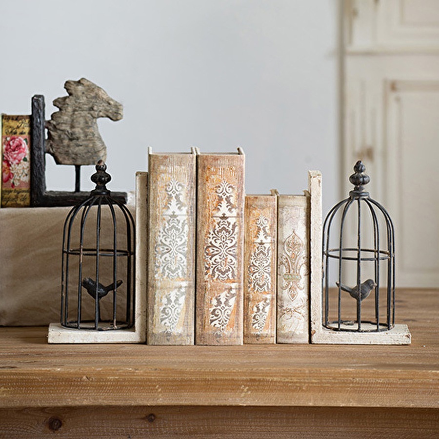 フレンチインテリア・ブックエンド・バードケージ 本立て