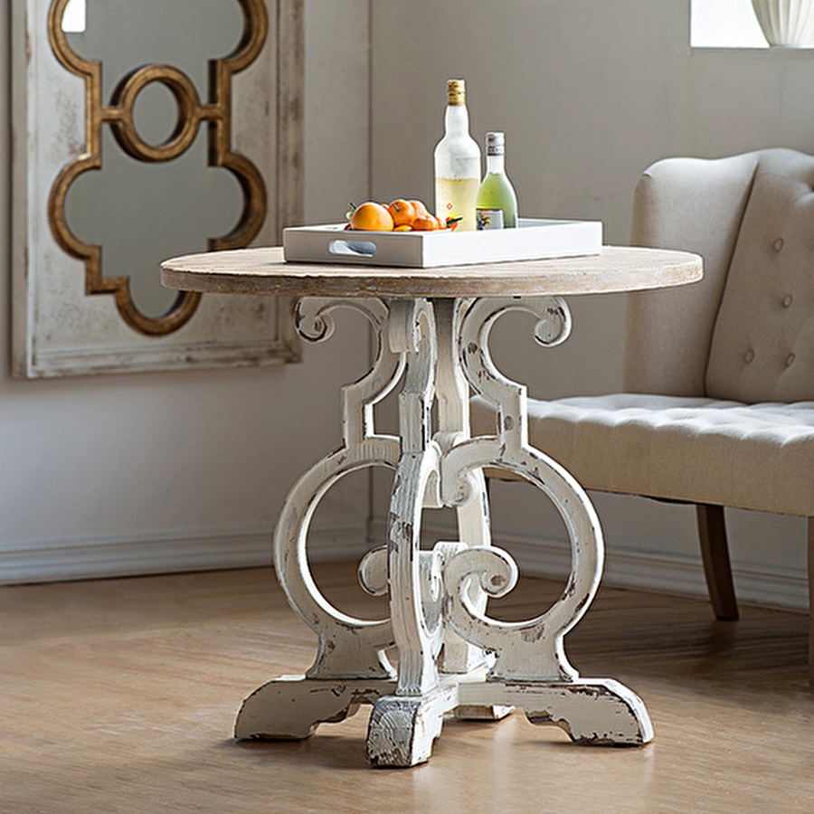 シャビーシック・ラウンドテーブル