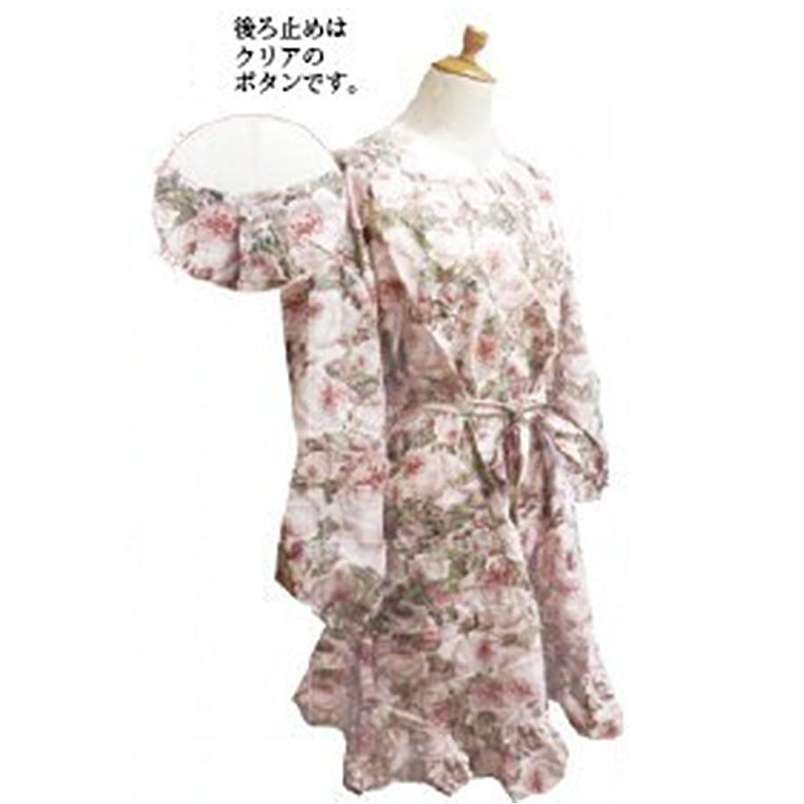 ルドゥーテ割烹着L・Mサイズ・ローズ薔薇