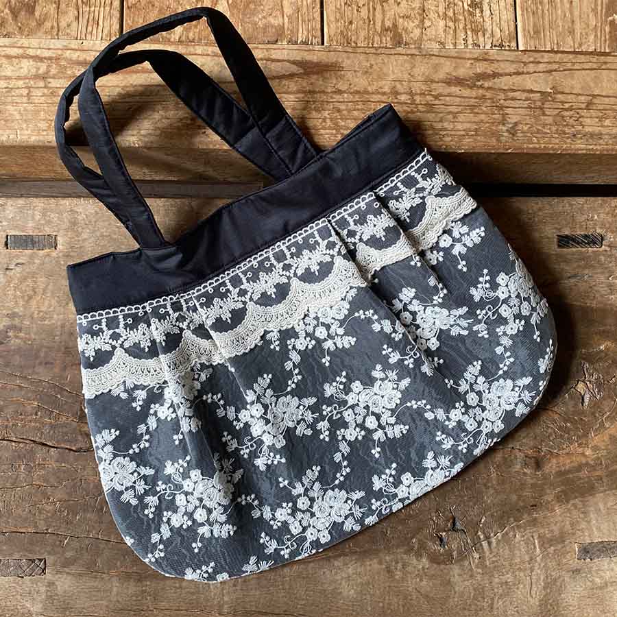 ラウンドバッグ maria veil マリアベージュブラックシリーズ