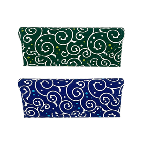 【和柄】ドット唐草 メガネケース(スリム)