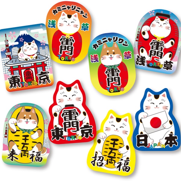 【インパクト】耐光耐水ステッカー/いぬ・ねこ柄