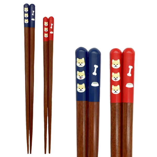 【日本製】塗箸　天丸柴犬