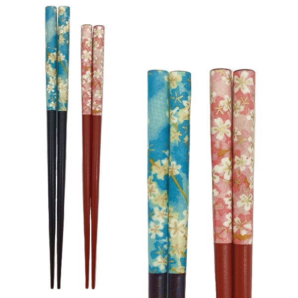 【日本製】塗箸　和紙桜