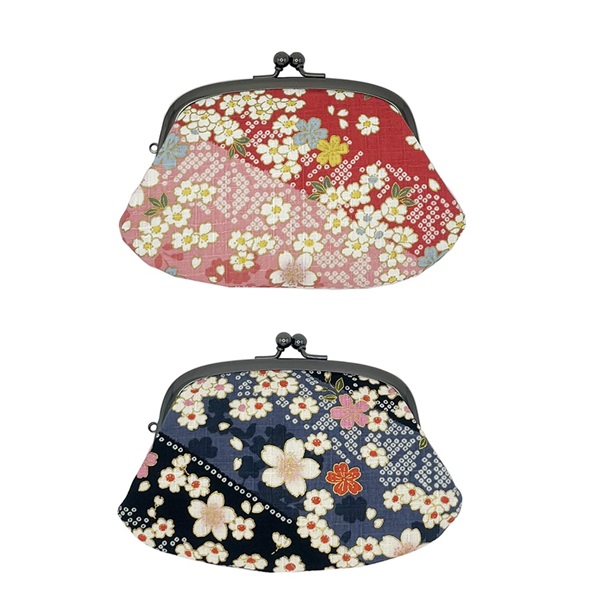 【日本製】かのこ桜　親子がま口