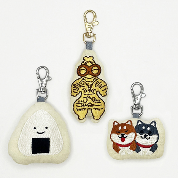 【可愛い】ししゅうコットンマスコットキーホルダー