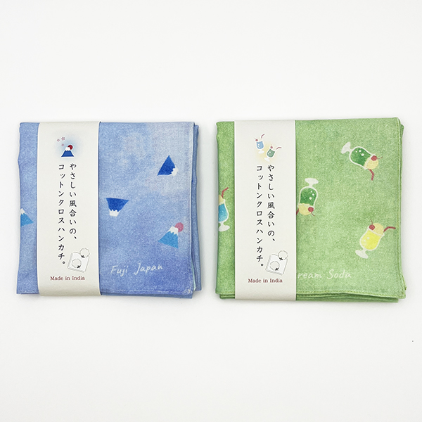 【やさしい】やさしい風合いのコットンクロスハンカチ