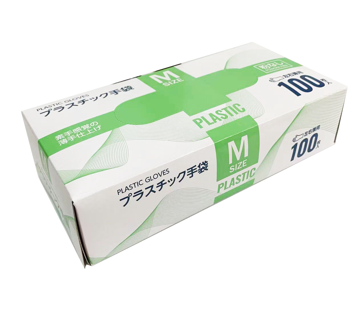 TSUBASA プラスチック手袋４８　粉なし　M