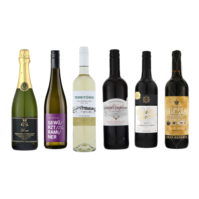 Aコース（スパークリング1本・赤3本・白2本）