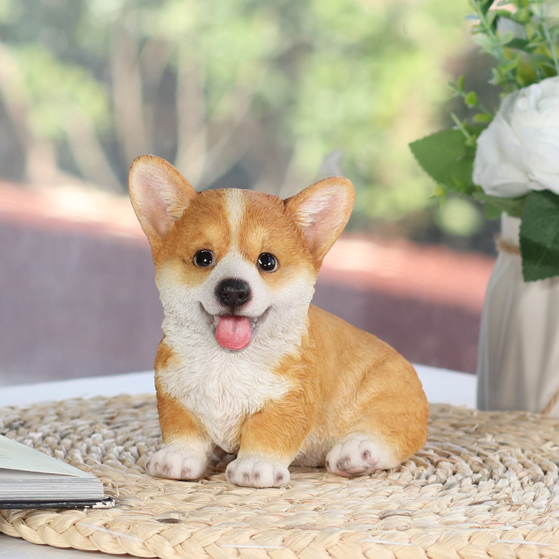 左向き座りウェルシュコーギーレッド（中）