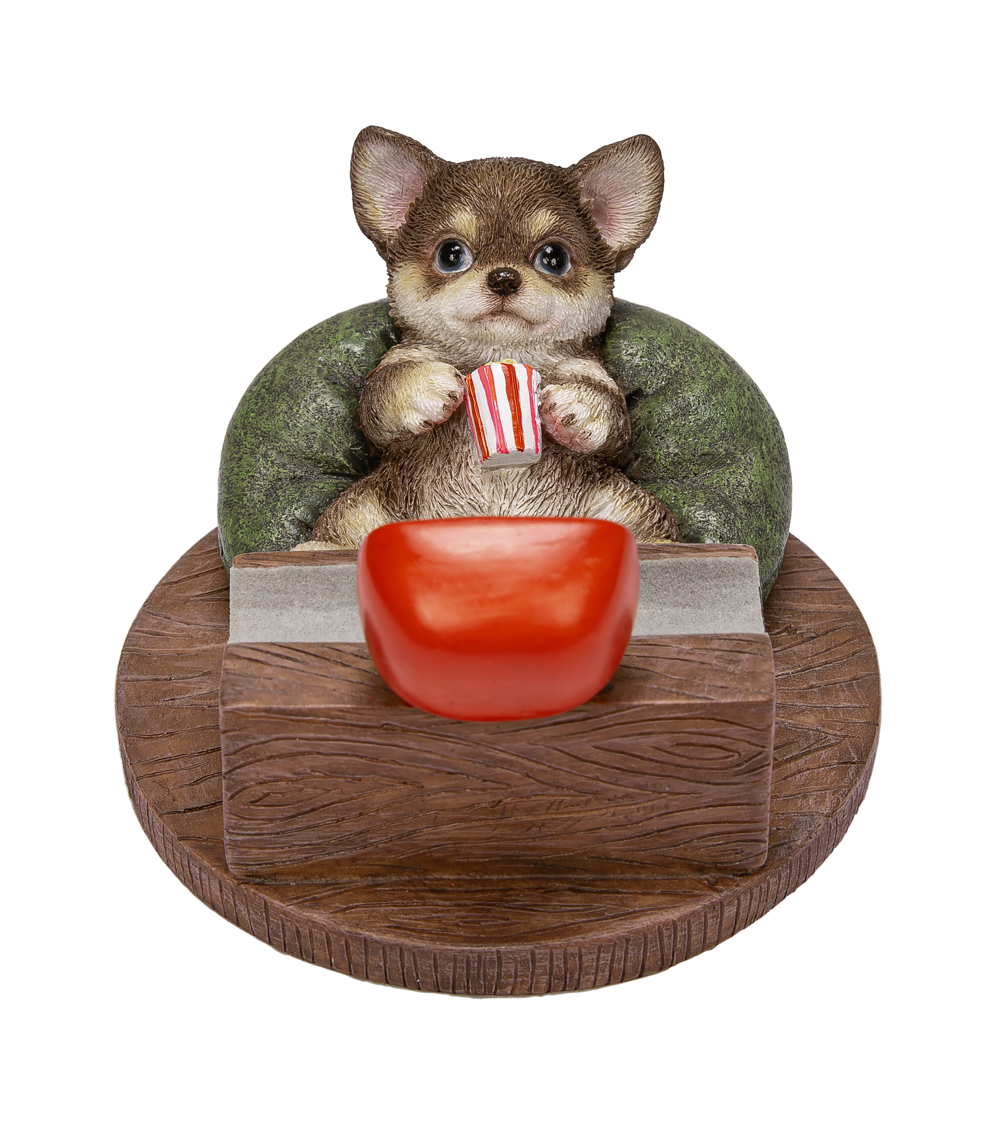 テレビを見るチワワ ブラウン スマホスタンド