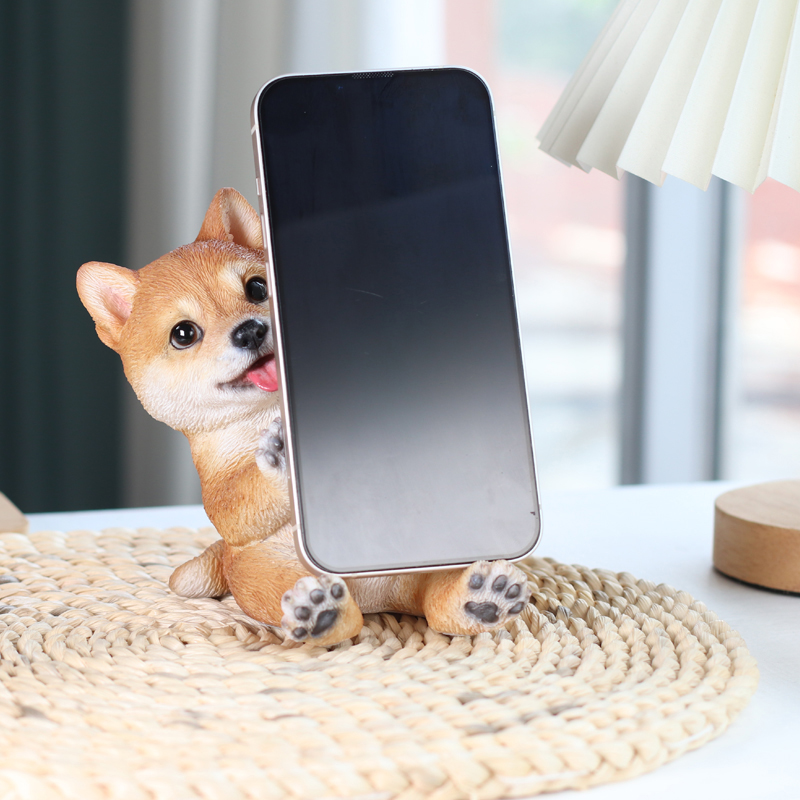 お座りスマホスタンド柴犬