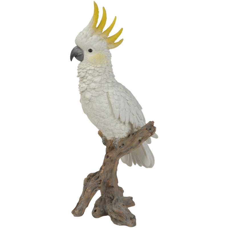 枝にとまる 白いオウム（大）