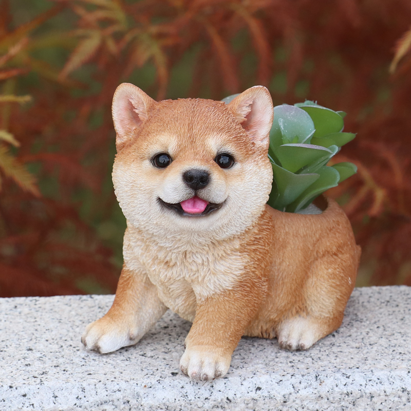 お座り柴犬 プランター
