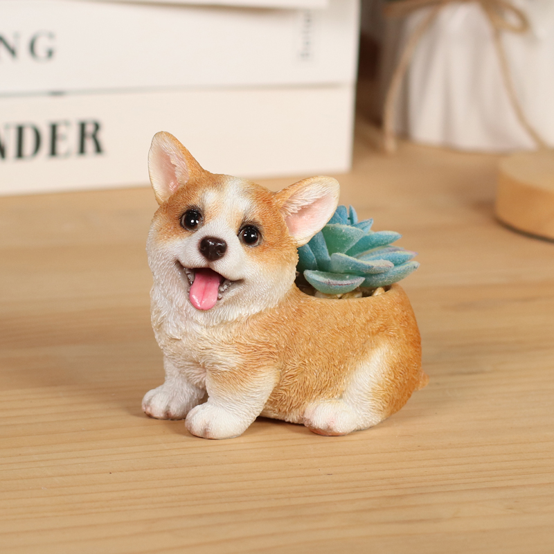 アニマルフェイクグリーンコーギー　レッド