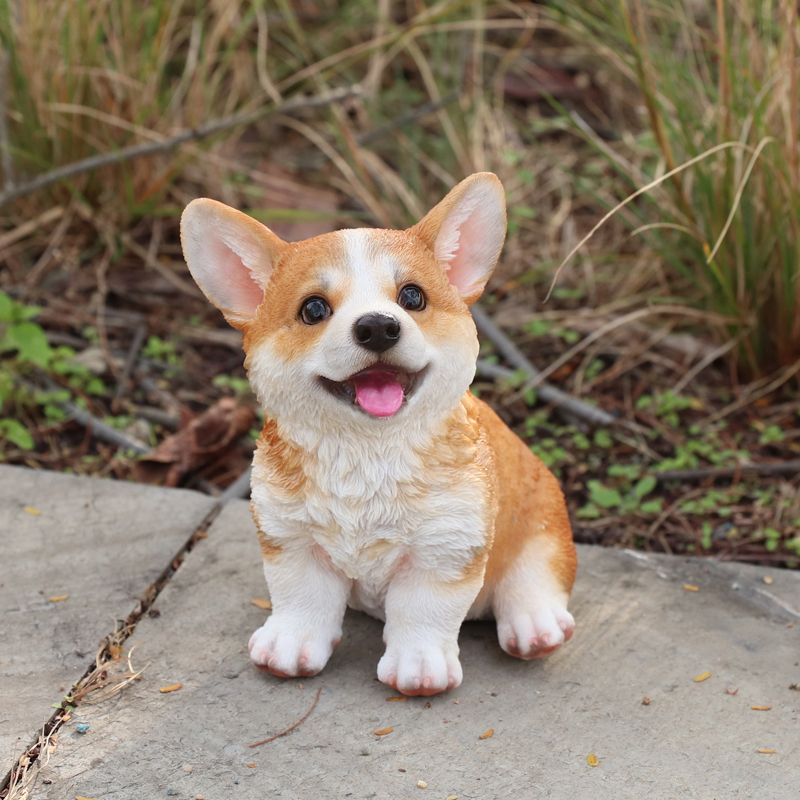 お座りにっこり コーギー　レッド