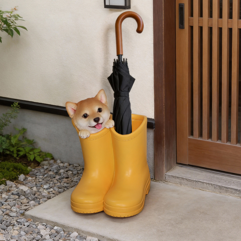 長靴の傘立て （柴犬）