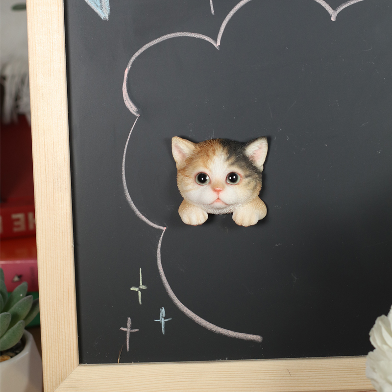 フェイスマグネット三色猫