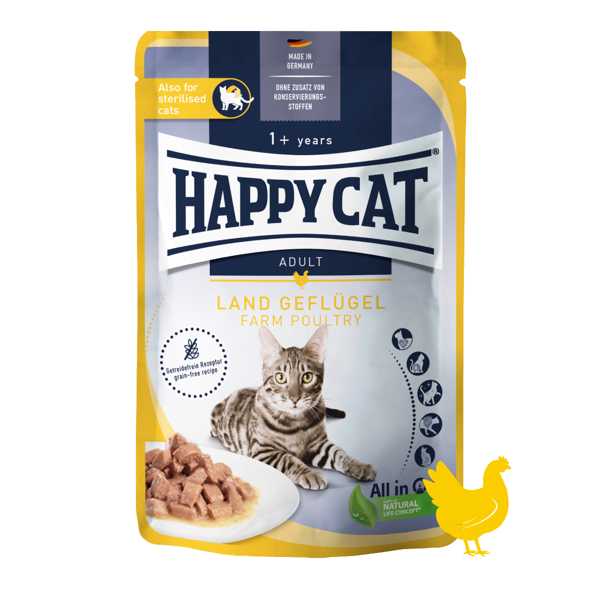 平飼いの鴨 （成猫／避妊去勢）