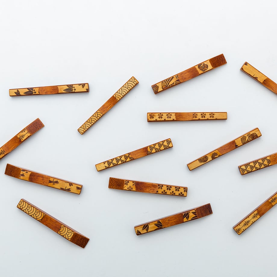 竹のお箸で作った箸置き