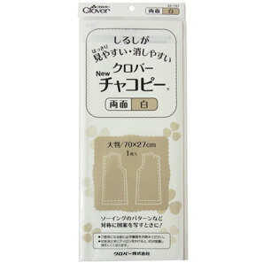 24-151 クロバー NEWチャコピー　両面　白　70cm×27cm　1枚入 チャコペーパー クローバー