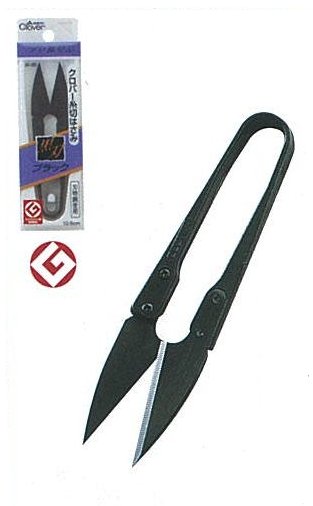 36-395 クロバー 糸切はさみ　ブラック　黒刃 クローバー 握りはさみ ハサミ