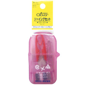 38-122 クロバー ソーイングセット　SS-201　ピンク クローバー