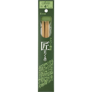 54-354 棒針　匠　5本針　短　16cm　4号 クロバー