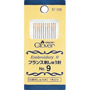 57-009 フランス刺しゅう針　No.9 クロバー