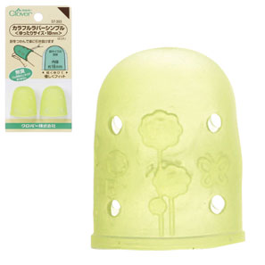 57-393 カラフル　ラバーシンブル　ゆったりサイズ　18mm クロバー