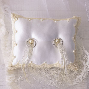 69-893 リングピロー　ロマンティックパール クロバー