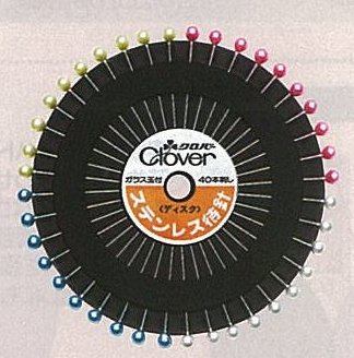 22-721 ステンレス待針　ディスク さびにくいステンレス製のまち針 手芸道具 裁縫 ハンドメイド クロバー