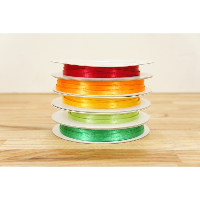 9000 モアシルクWサテン リボン 3mm 1反 赤系統色1 コア