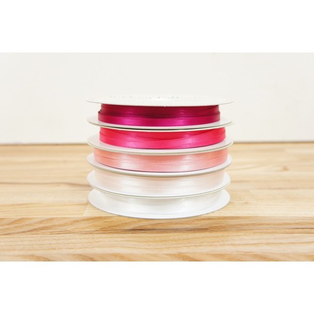 9000 モアシルクWサテン リボン 5mm 1反 赤系統色2 コア