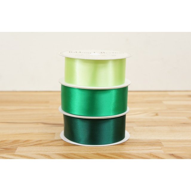 9000 モアシルクWサテン リボン 36mm 1反 緑系統色 コア
