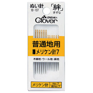 18-107 絆　普通地用　メリケン針7　Y7 縫い針 裁縫 補修 手芸道具 クロバー