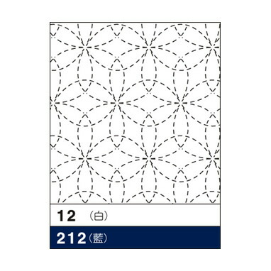 花ふきん12(白) 「図案プリント済　花ふきん　布パック」　花刺し　(白) (3枚組)
