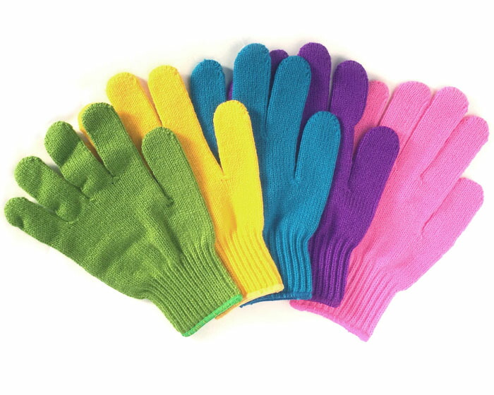 1ダース(12組)入り　手ぶくろ手芸に　アクリルカラー軍手 手袋　ちょっとした防寒にも。