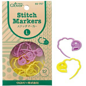55-757 ステッチマーカー(L)12個入[編み目 カウント 目印 ジャンボ] クロバー