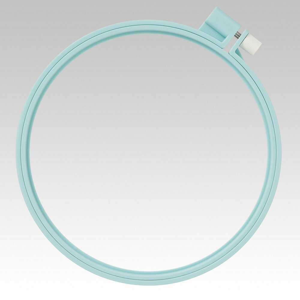 57-265 カラフル刺しゅう枠　15cm　15cmブルー クロバー