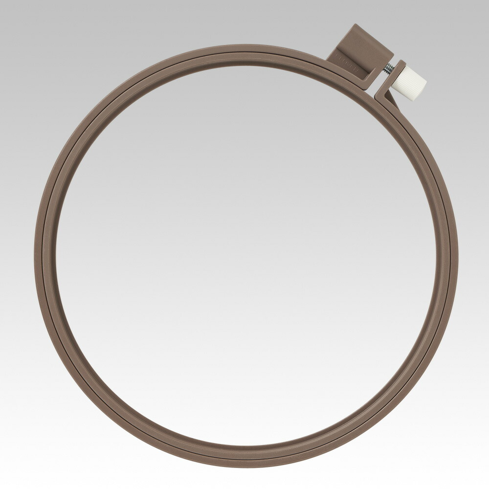 57-264 カラフル刺しゅう枠　15cm　15cmブラウン クロバー